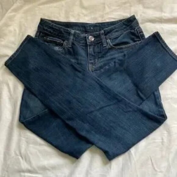 👖 American Eagle Super Skinny Jeans Dark Wash Blue Size 8 - Picture 4 of 11